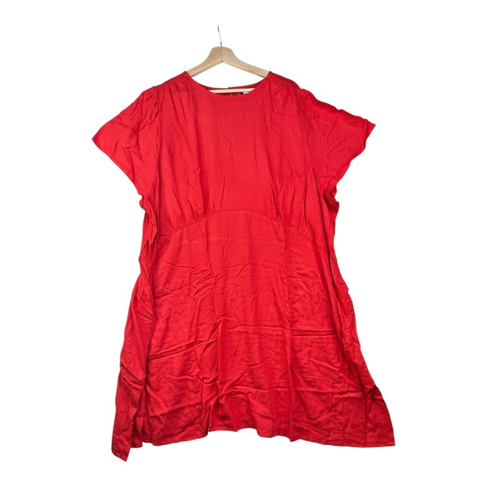 New Old Navy Crepe Mini Dress size 4X Bright Coral